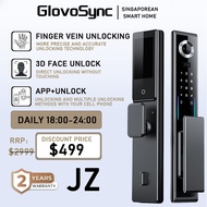 GLOVOSYNC Free Installation HDB Keyless Entry Digital Lock With Keypad Fingerprint Door Lock Face Re