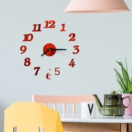 [Meimeier] Acrylic Wall Clock diy Acrylic 3d Mirror Wall Clock Wall Sticker Creative Full Digital Wall Clock Decoration