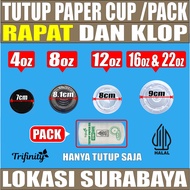 HALAL Paper Cup Lids, 4oz, 8oz, 12oz, 16oz, 22oz Per Pack, Only SBY Paper Cup Lids
