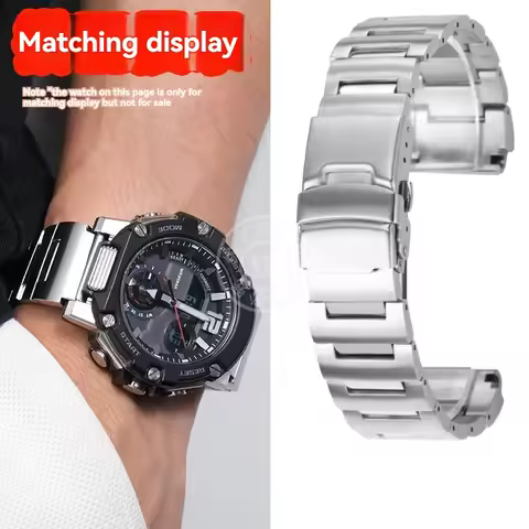 For Casio G-SHOCK Steel Heart Series GST-B300 MWA-100H MWD-100H Stainless Steel Watch Bands Bracelet