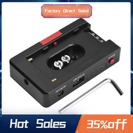 NP-F Battery Charger Metal Battery Adapter Plate USB DC12V DC8V DC Outputs 1/4In for NP-F970/F950/F9