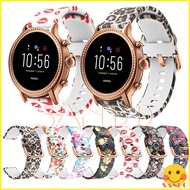 Fossil Julianna HR Gen 5/The Carlyle HR Gen 5/Garrett HR Gen 5 Smart watch Soft Silicone Strap smartwatch replacement Strap floral print band straps accessories