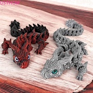 USTHOW 3D Printed Diceratops Dragon, Simulated Eye Laser 3D Printed Dragon, Chinese Dragon Flexible 