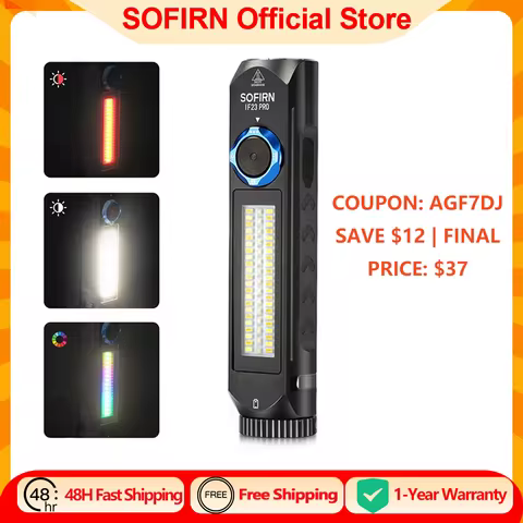 Sofirn IF23 PRO RGB Light 5000lm XHP70B Powerful LED Flashlight 21700 5V 3A USB C Rechargeable Torch