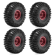 4psc 1.0-inch Wheel Hub Tire RC Climbing Car Tire for 1/18 TRX4M SCX24 FMS Ascent-18 RC Car Metal Up