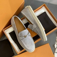 gff Wan Production 2025 New Style Genuine Leather Suede Slip-On Loafers for Women