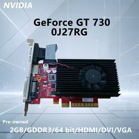 NVIDIA GT730 GPU 0J27RG Graphics Card for PC Support HDMI VGA DVI PCI-E 2.0 Tarjeta Gráfica Single F