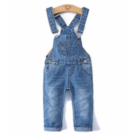 0-8T Spring Kids Overalls Slim Trousers Boys Girls Suspender Bib Denim Pants Kids Jeans Jumpsuit Clo