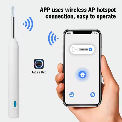 KERUI Smart Visual Ear Otoscope Camera 5 Million Pixels 6 LED Light Earwax Removal Tool Kit Works fo