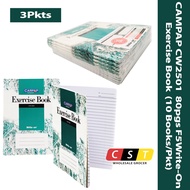 Campap CW2501 80pgs F5 Write-On Single Line Exercise Book (10 Books/Pkt) x 3 Pkts