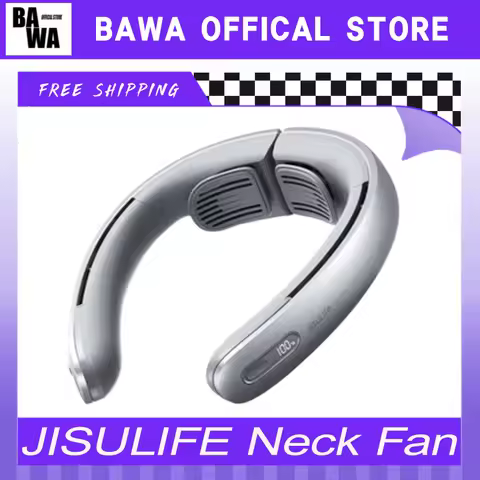JisuLife Pro1 Neck Fan 100 Files Wind Power 5000mAh Long Battery Life 340g Light Weight LED Digital 