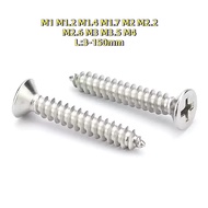 [ZXM-LY-w] M1m1.2 M1.4 M1.7 M2M2.2 M2.6 M3M3.5 M4 304 Stainless Steel Wood Screws Flat Phillips Head