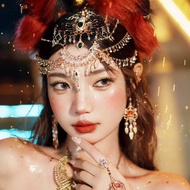 [New Style Hot Sale] Ancient Style Exotic Style Headwear Heavy Industry Hand-Made Retro Style Hanfu 