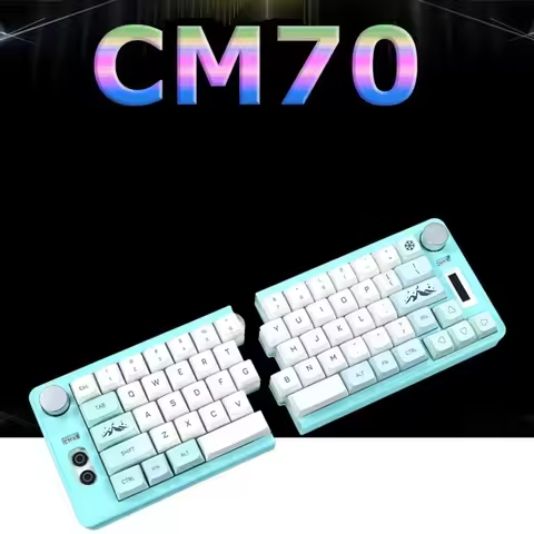 CM70 Split Mechanical Keyboard Wired Type-C HotSwap RGB Custom Programming Custom Ergonomic Split Of