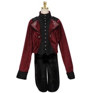 ยุคกลางยุโรป Vintage Mens Swallowtail Overcoat Court Gothic ชุดราตรีฮาโลวีนเครื่องแต่งกาย Cosplay เส