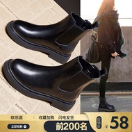 boots women winter boots women boots shoes Kasut Hitam Wanita 2024 Kasut Wanita Musim Bunga dan Musi