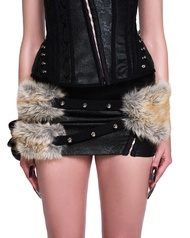 LSOUL เสื้อเกาะอกคอร์เซ็ทผูกเชือก Iris Top + กระโปรงสั้นแต่งขนสไตล์ Y2K Expo Skirt