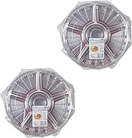 Strix Design F-705 Aluminum Hors D'oeuvres with Dividers, Medium, Set of 2, Made in Japan, Body: Red