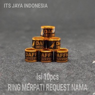 10 pcs RING MERPATI CUSTOM NAMA | RING MERPATI REQUEST NAMA SENDIRI | RING MERPATI RODA STANDART GOL