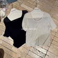 LA CHARMÉ | Mongtoghi shirt round V-neckshort sleeve 0765 I MISS GROUND