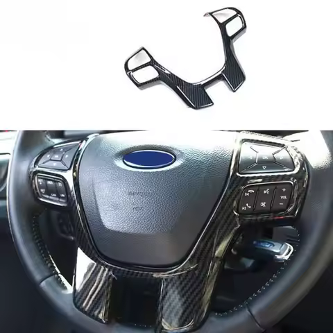 Carbon Fiber Color Steering Wheel Frame Decorator Cover accessories for Ford Ranger Everest Endeavor