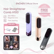 【COD】Enchen H100 Sikat Pelurus Rambut Tanpa Wayar Cordless Hair Straightener Comb Portable Wireless 