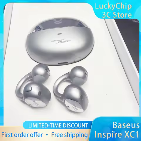 Baseus Inspire XC1 Ear Clip Wireless Earbuds Bluetooth 6.1 Hi-Res Open Earphones Earrings 4-Mics Cli