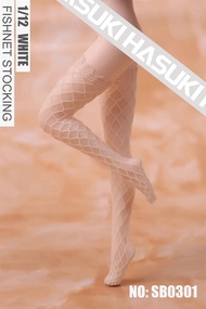HASUKI 1/12 SB0301 3D สเตอริโอ Fishnet ไม่มีรอยต่อถุงน่อง Jumpsuit ตาข่ายถุงเท้าเสื้อผ้าอุปกรณ์เสริมรุ่น Toy