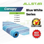 Blue White Canvas Roll Tarpaulin  6ft x 12ft/ 6ft x 28ft/6ft x50ft/6ft x 100ft  Kanvas Biru Putih