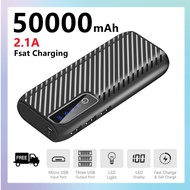 Ready Stock Powerbank 50000mAh Fast Charging Power Bank ledlight Original Fast Charging