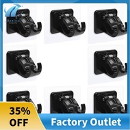 Curtain Rod Brackets No Drilling, Adhesive Curtain Rod Holder Bracket Drapery Hook Holders, Towel Rod Hooks Black