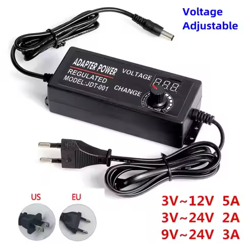 Voltage Adjustable Power Supply 3V 3.3 3.5 4 4.5 5V 6V 6.5 7 7.5 8 9v 10 11 12 V 13.5 15 18 19 20 21
