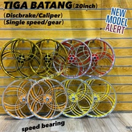 READY STOCK SPORT RIM TIGA BATANG SILANG/Sportrim basikal 20inch/Sport rim basikal 20inch/ALLOY spor