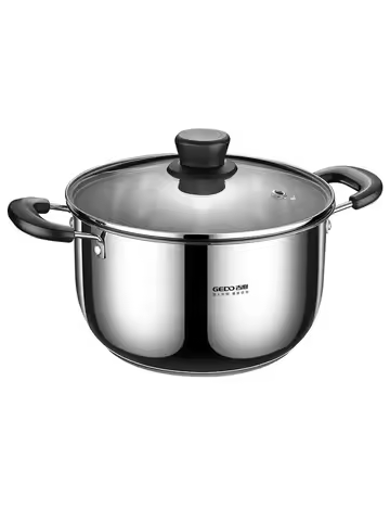 GEDO Ultra Thick Kitchen Soup Pot 18~22cm Diameter Mini Saucepot Instant Noodle Stewing Pot Family C