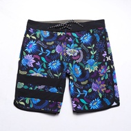 Hurley Men's Beach Pants Purple Print Stitching Stretch Quick-Drying Surf Shorts