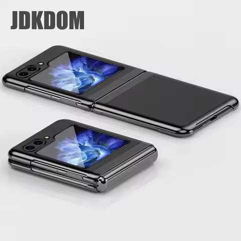 JDKDOM Electroplated Transparent Phone Case For Samsung Z Flip 6 Z Flip 5 Z Flip 4 Z Flip 3 Shockpro