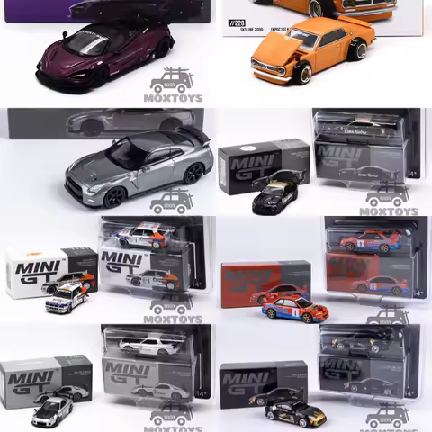 MINI GT 1:64 720S Skyline2000 R35 GT500 Lancia Impreza RX-7 GR86 Diecast Model Car