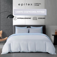 Epitex (w/o Quilt Cover Set) 1200TC Cozycool Solid Bedsheet | Nylon and Lyocell | Fitted Sheet