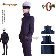 Gojo Satoru Cosplay Costume Anime Jujutsu Kaisen Cosplay Uniform Wig Halloween Party Costume Men