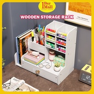 Wooden Stationary Storage Rack Pen Holder Box Rak Alat Tulis Rak Pen Rak Office Rak Sekolah