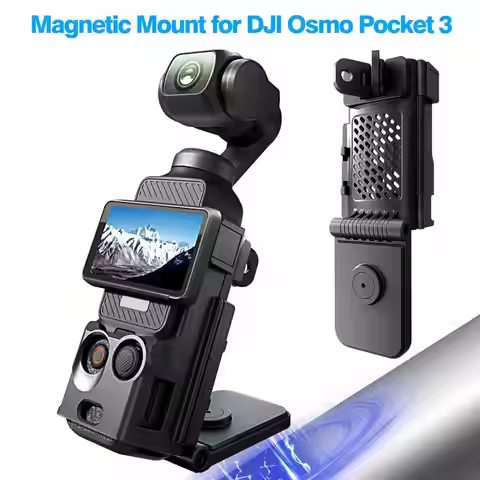 Magnetic bracket compatible with DJl Osmo Pocket 3, Pocket3 accessory adapter clip magnetic suction 