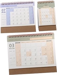 NOLITOY 3pcs 2023 2024 Home Decor Desktop Calendar Desk Calendars Cute Desk Calendar 2024 Countdown Calendar Tabletop 2023 2024 Calendar Schedules Notebook Decorate Small and Fresh Office