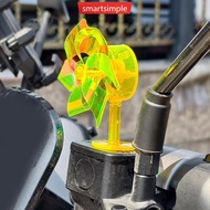 SMARTSIMPLE Car Motorcycle Handlebar Wind Energy Colorful Lights Windmill Ornaments Self-Adhesive Bi