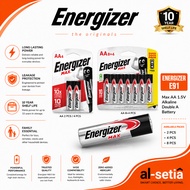 ENERGIZER MAX AA 1.5V ALKALINE DOUBLE A BATTERY BATTERIES 2 PCS (E91BP2) / 4PCS (E91BP4) / 8PCS (E91