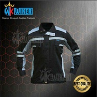 Black and Grey Semi-Jacket Safety Wearpack // Work Clothes // Safety Uniform Safety Jacket