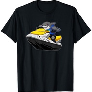 Funny Shark Riding A Jetski, Jet Ski Skiing Jet Skier Jetski T-Shirt