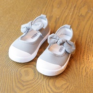 sepatu anak Bow Knot Canvas Shoes - Grey