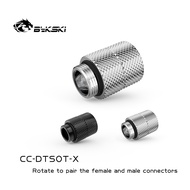 BYKSKI 2/4/6pcs CC-DTSOT-X G1/4" Female to Male 360 degrees Rotary Adapter Thread Straight Docking S