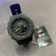 旺角門市100%全新有原裝盒 Casio G-shock GA-2100-1A3 全黑色新款 綠色針和刻度