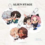 GANTUNGAN Alien Stage Ship Keychain Acrylic Gradient Keychain/